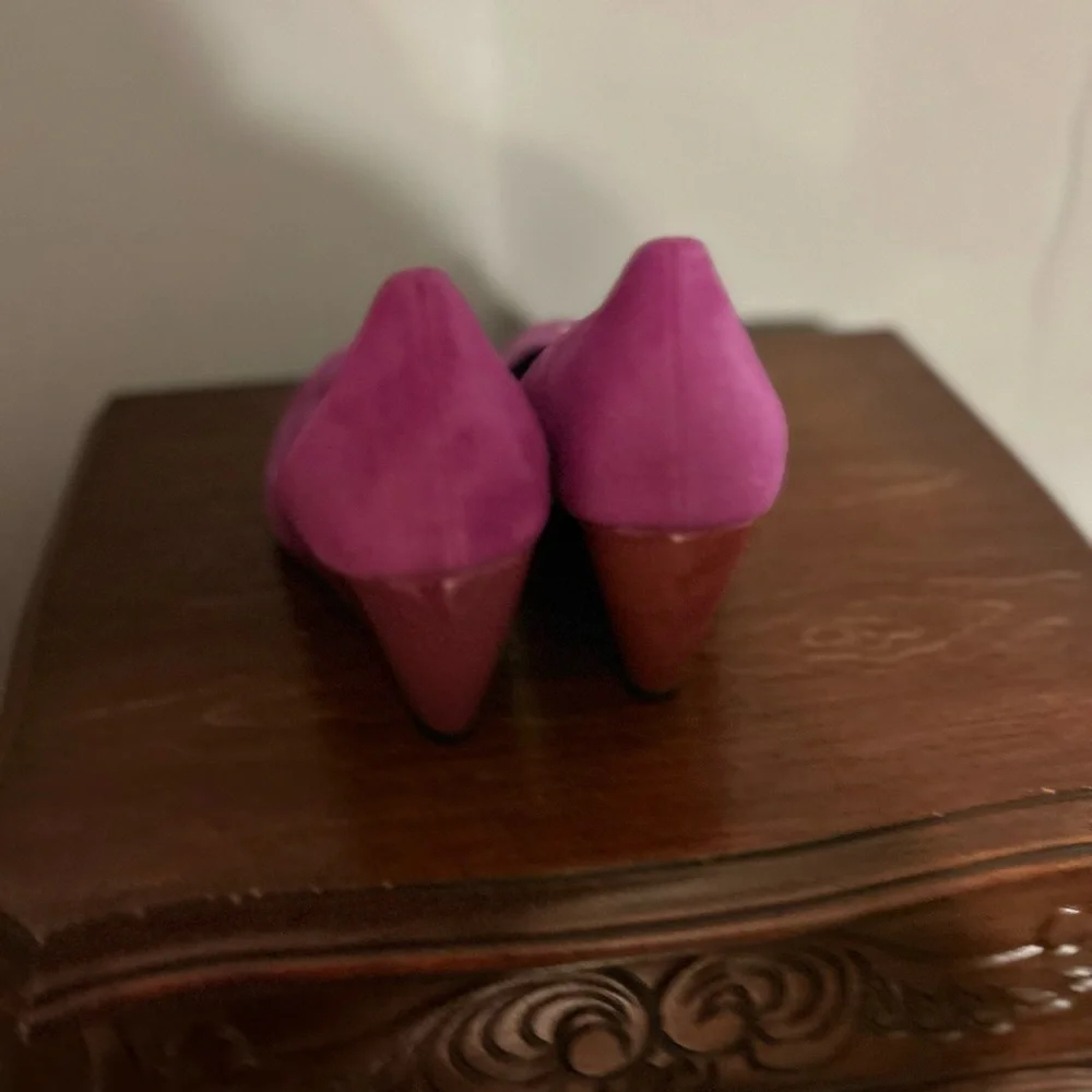 Cole Haan Suede Grape Purple  wedge Heel 8.5